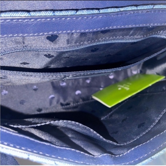 EUC Kate Spade New York Briar Lane Quilted Denim Applique Emelyn Handbag Purse - Picture 7 of 8